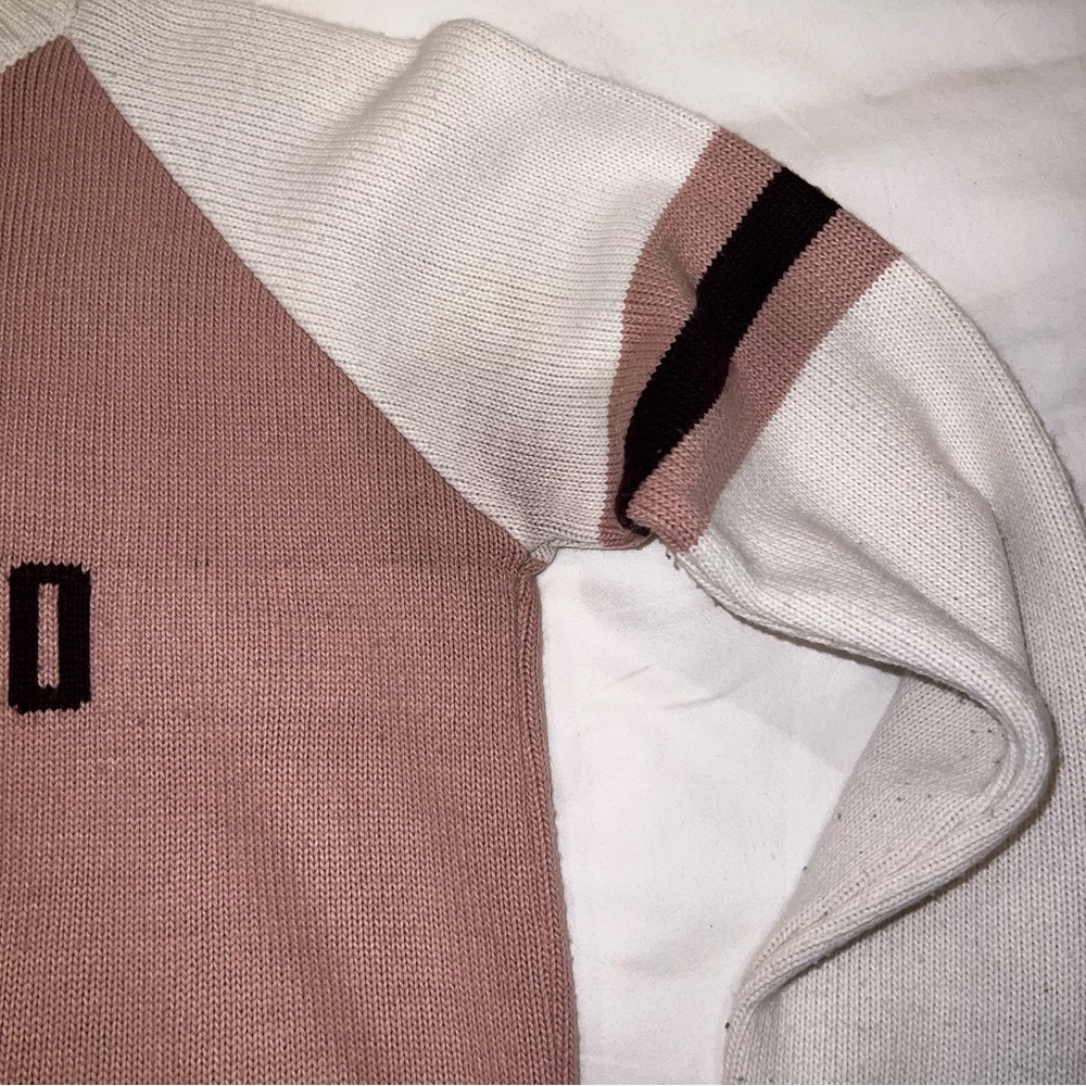 Moschino pink/white turtleneck wool sweater - Picture 4 of 6